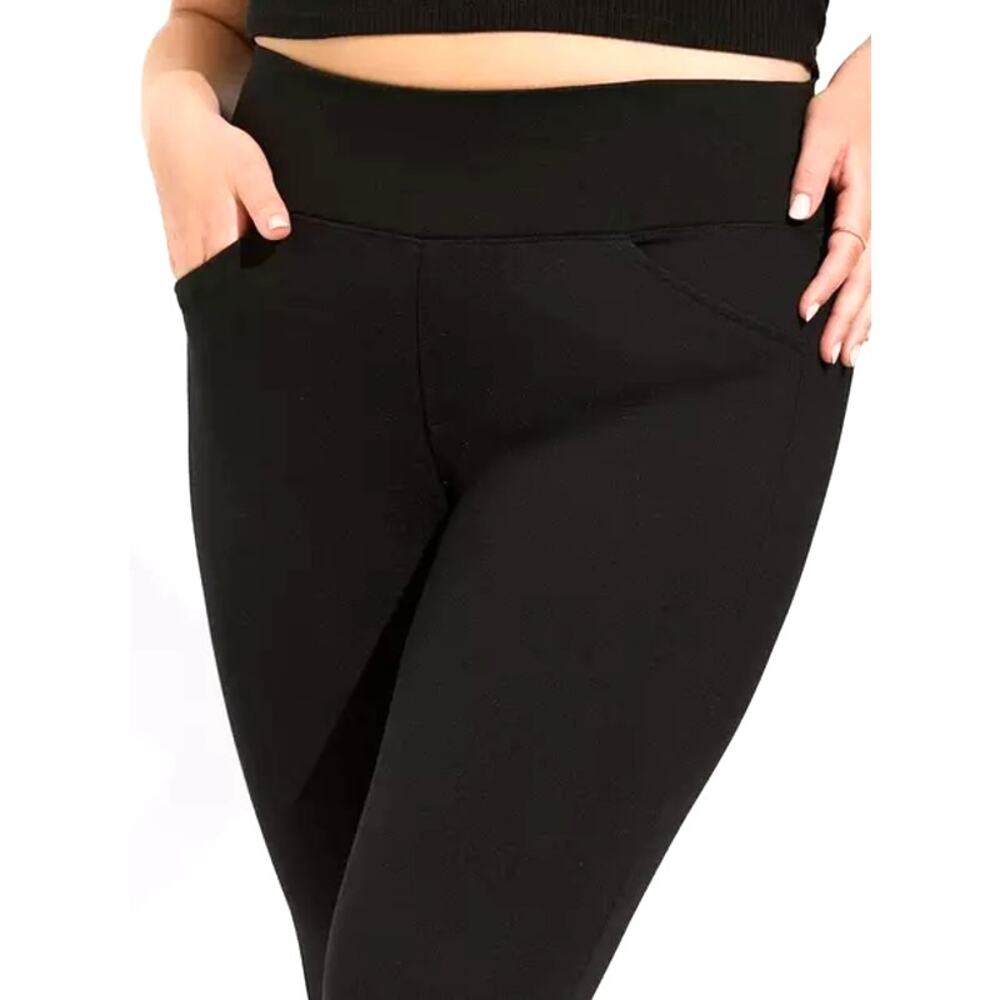 Torrid NWT Size 2 TALL Studio Luxe Point Pull On Pocket Pixie Pants Black